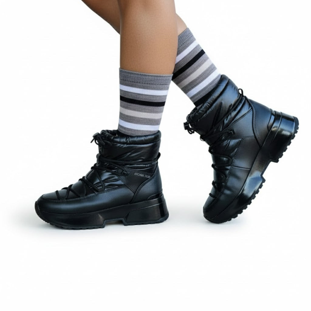 Michael Kors Muse Pull On Fine Nylon boots Women - BLK - Black / 36