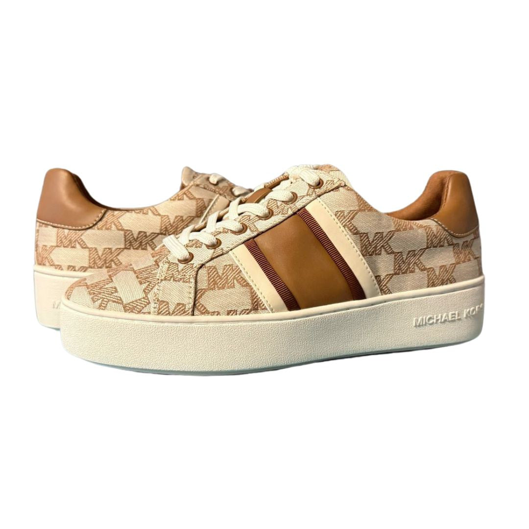 Michael Kors Poppy Logo Trainer Women - BEG - 38.5 / Brown