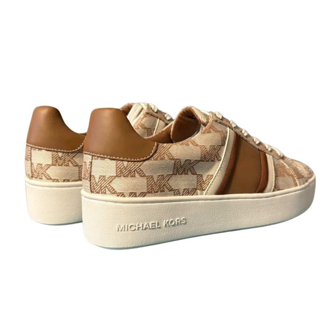 Michael Kors Poppy Logo Trainer Women - BEG - 38.5 / Brown