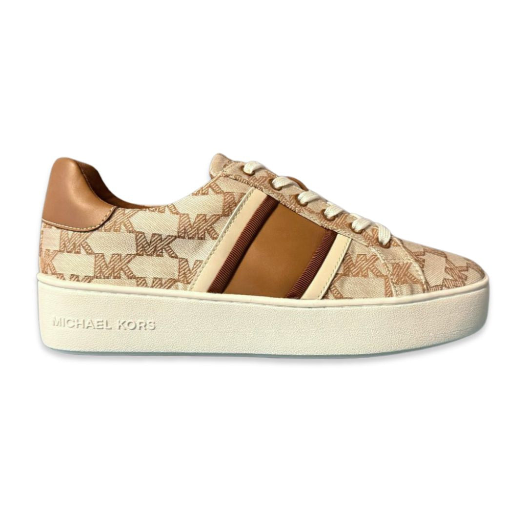 Michael Kors Poppy Logo Trainer Women - BEG - 38.5 / Brown