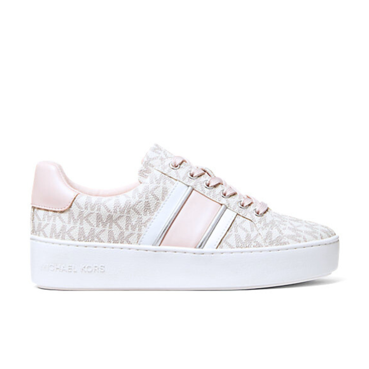 Michael Kors Poppy Logo Trainer Women - BEGPNK - White-Pink / 39