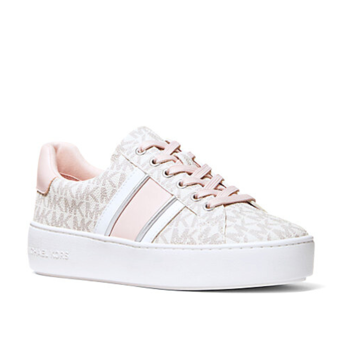 Michael Kors Poppy Logo Trainer Women - BEGPNK - White-Pink / 39