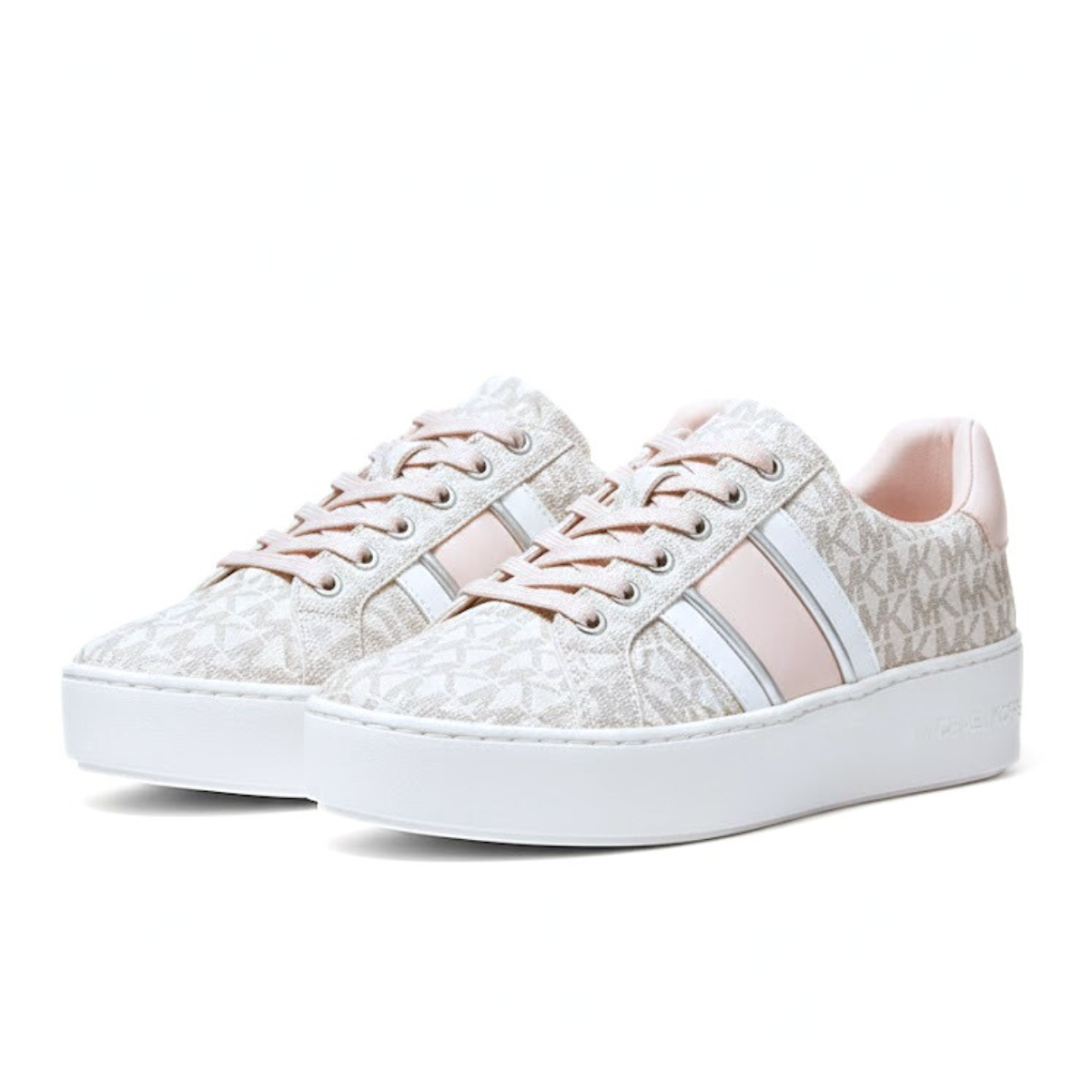 Michael Kors Poppy Logo Trainer Women - BEGPNK - White-Pink / 39