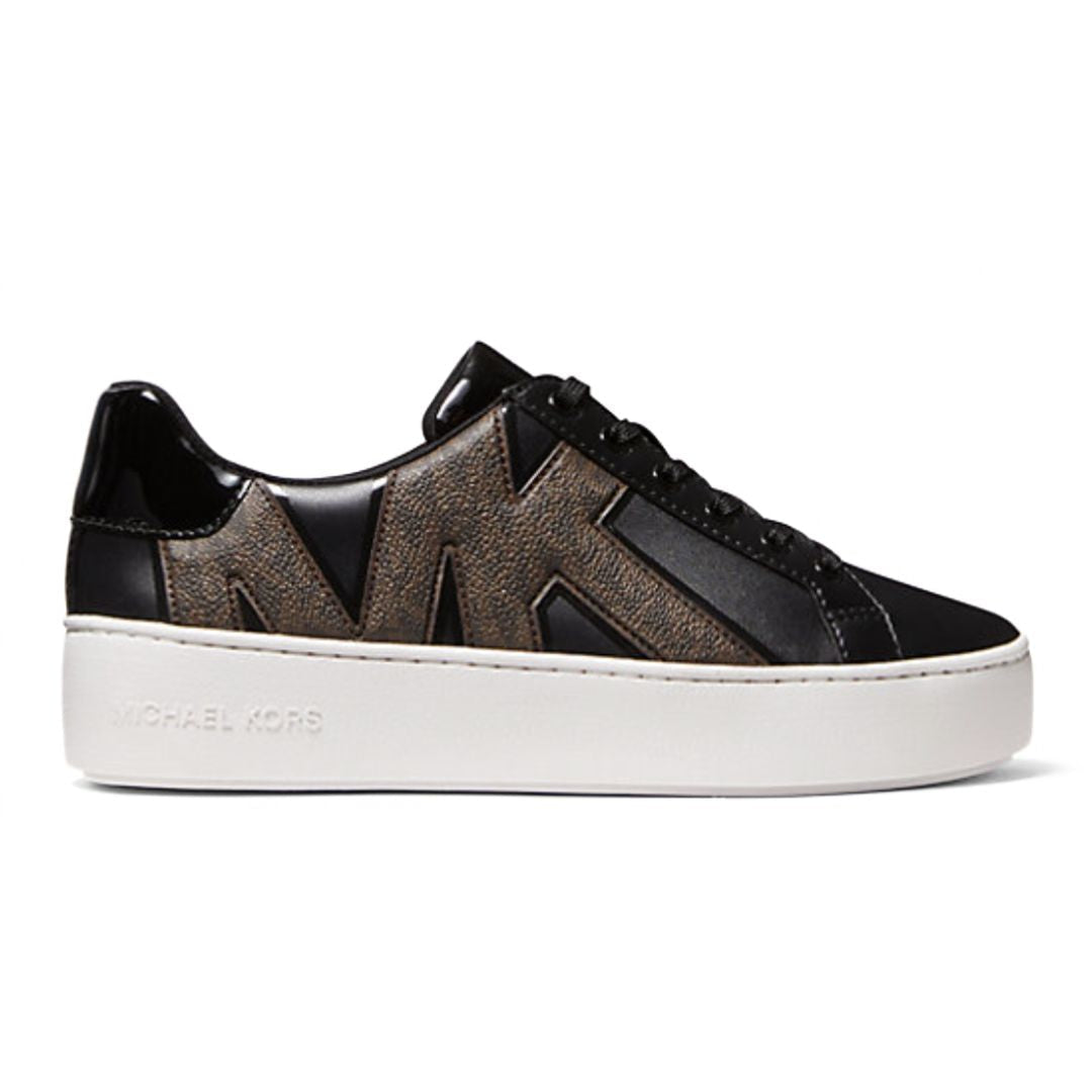 Michael Kors Poppy Logo Trainer Women - BLKBRN - Black / 35