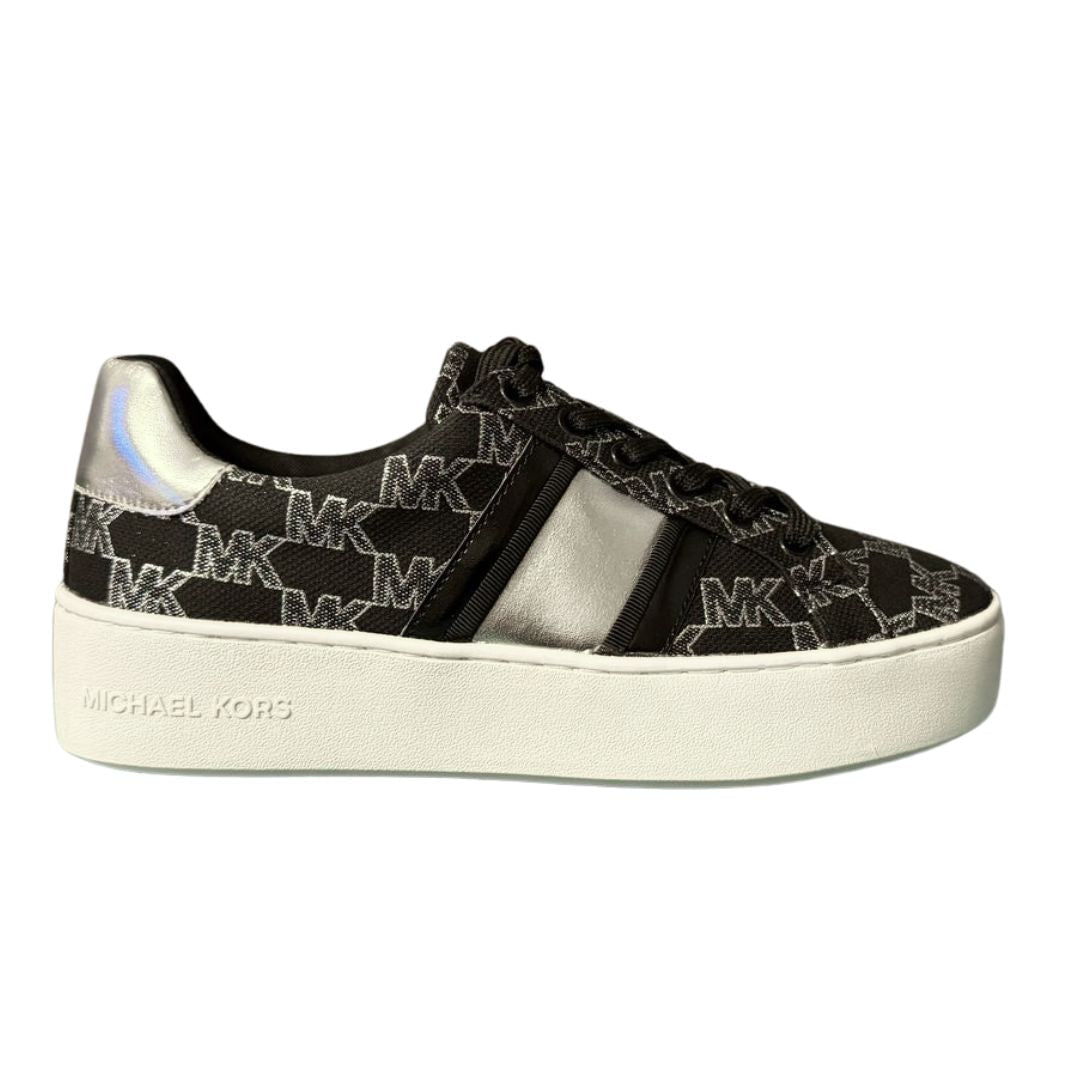 Michael Kors Poppy Logo Trainer Women - BLKSLV - 38 / Black