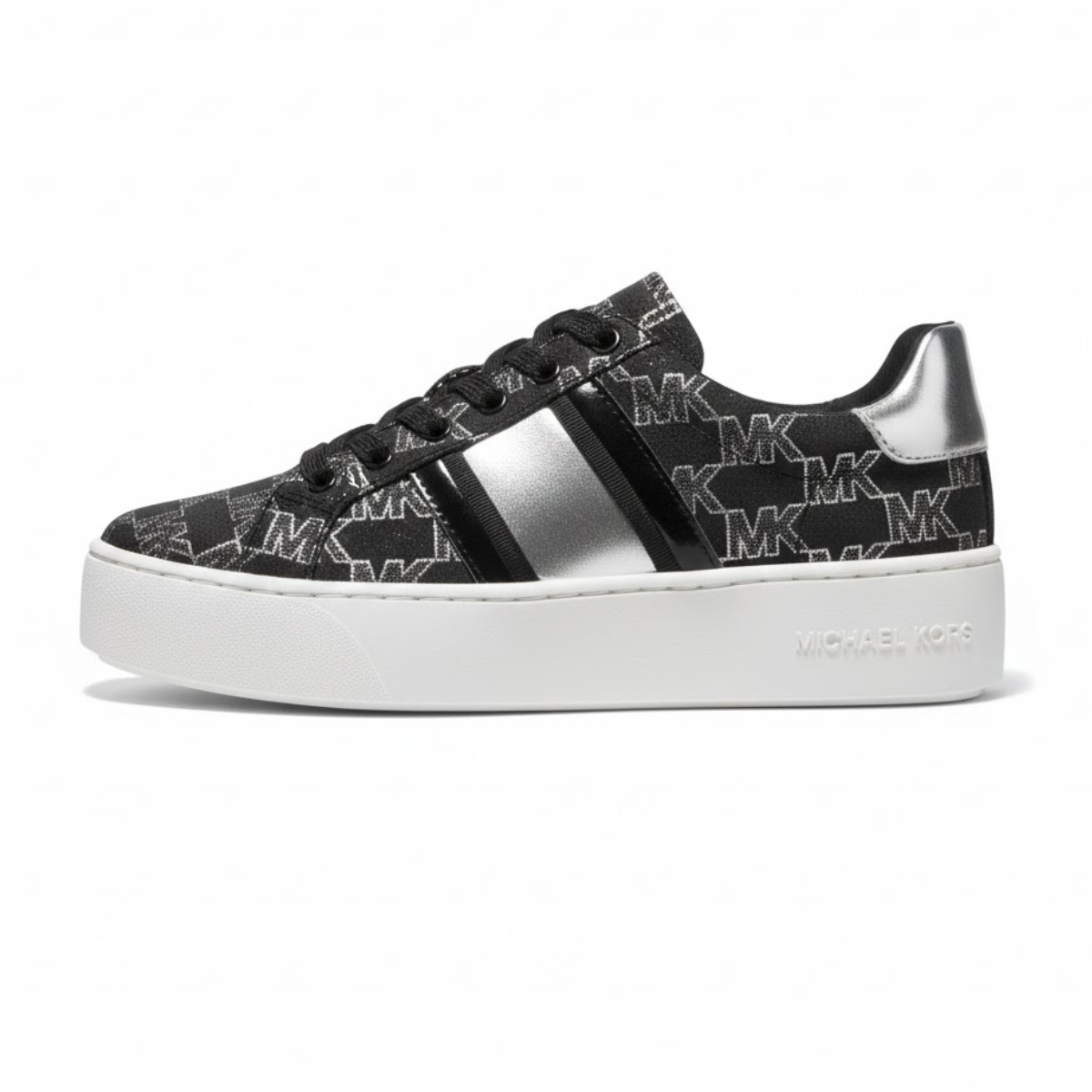 Michael Kors Poppy Logo Trainer Women - BLKSLV - Black / 36