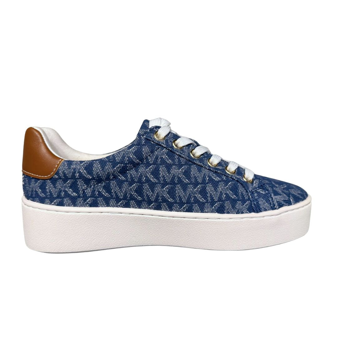 Michael Kors Poppy Monogram Lace-up Trainer Women - BLUTAN