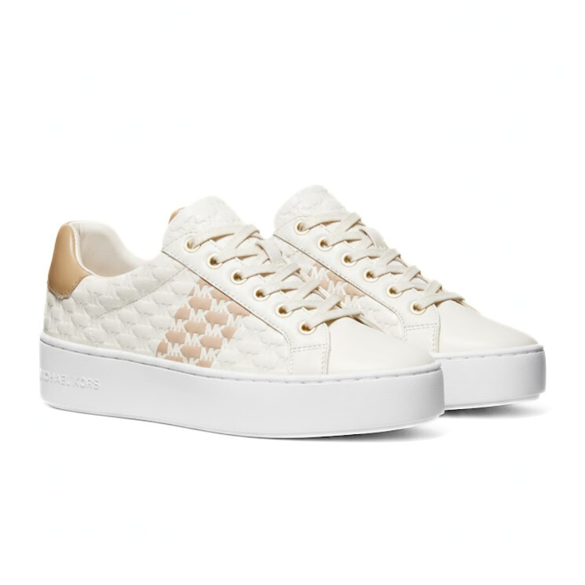 Michael Kors Poppy with embossed logo Sneaker Woman - BEG - Beige / 39