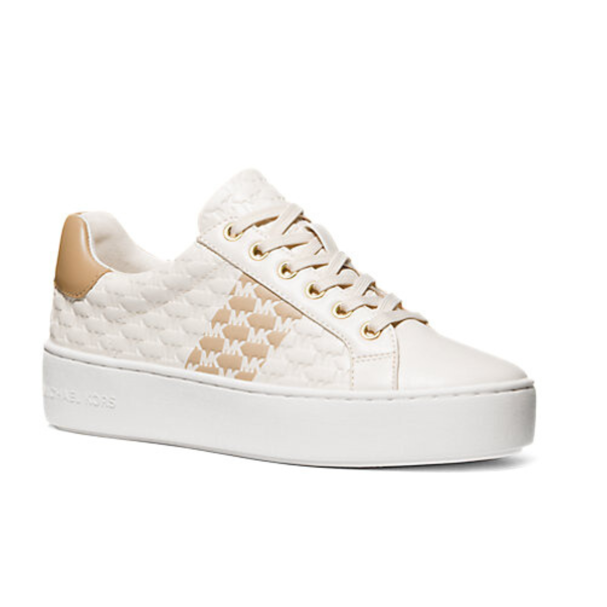 Michael Kors Poppy with embossed logo Sneaker Woman - BEG - Beige / 39