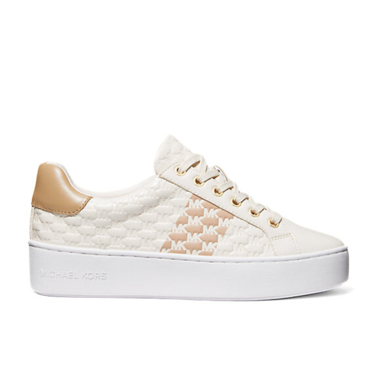 Michael Kors Poppy with embossed logo Sneaker Woman - BEG - Beige / 39