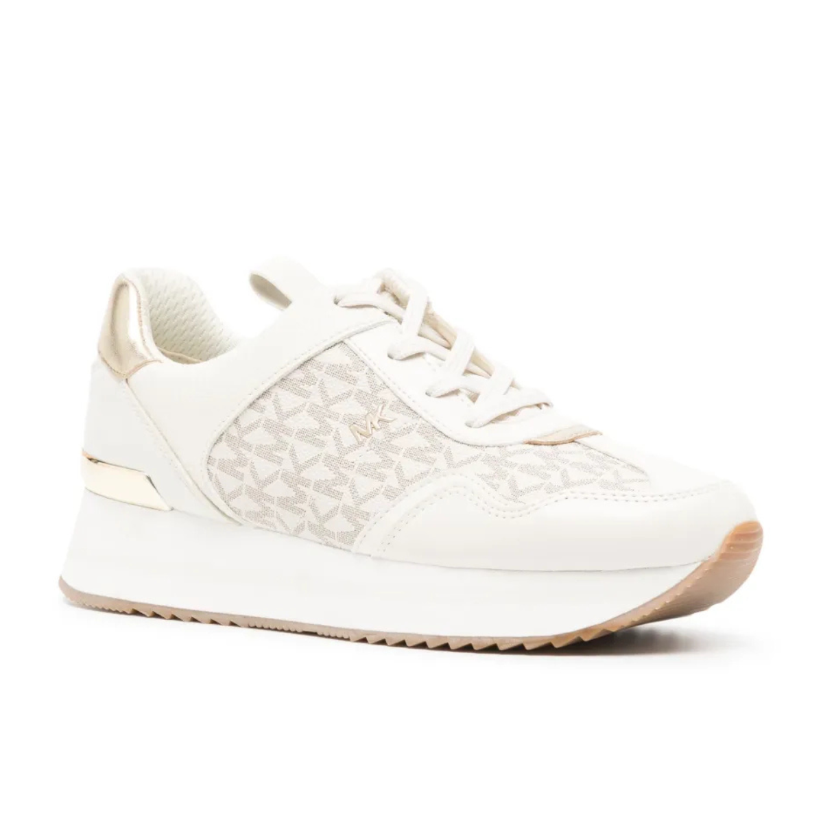 Michael Kors Raina Mixed-Media Platform Trainer - BEG