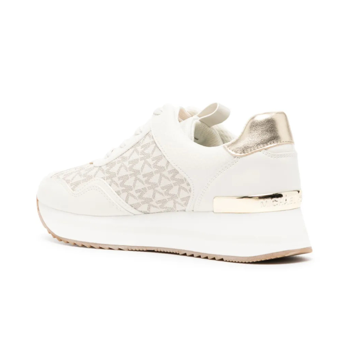 Michael Kors Raina Mixed-Media Platform Trainer - BEG