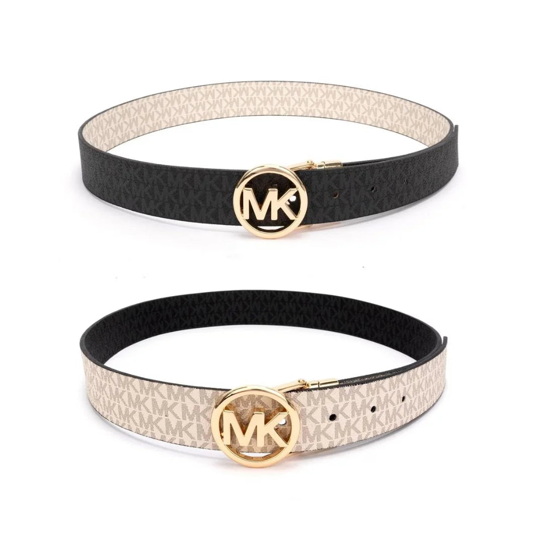 Michael Kors Reversible MK Logo Leather Belt Women