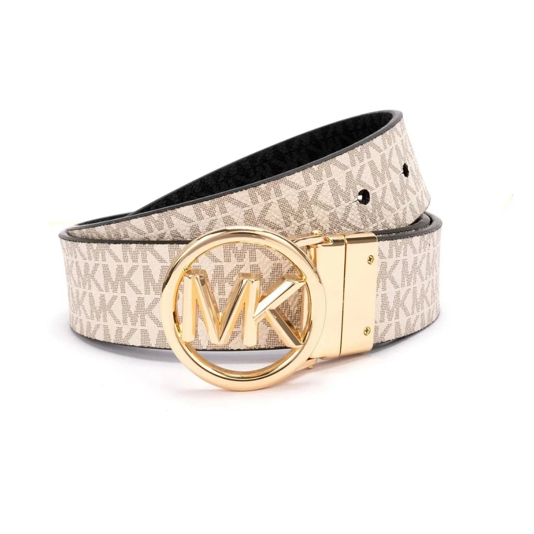 Michael Kors Reversible MK Logo Leather Belt Women