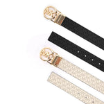 Michael Kors Reversible MK Logo Leather Belt Women