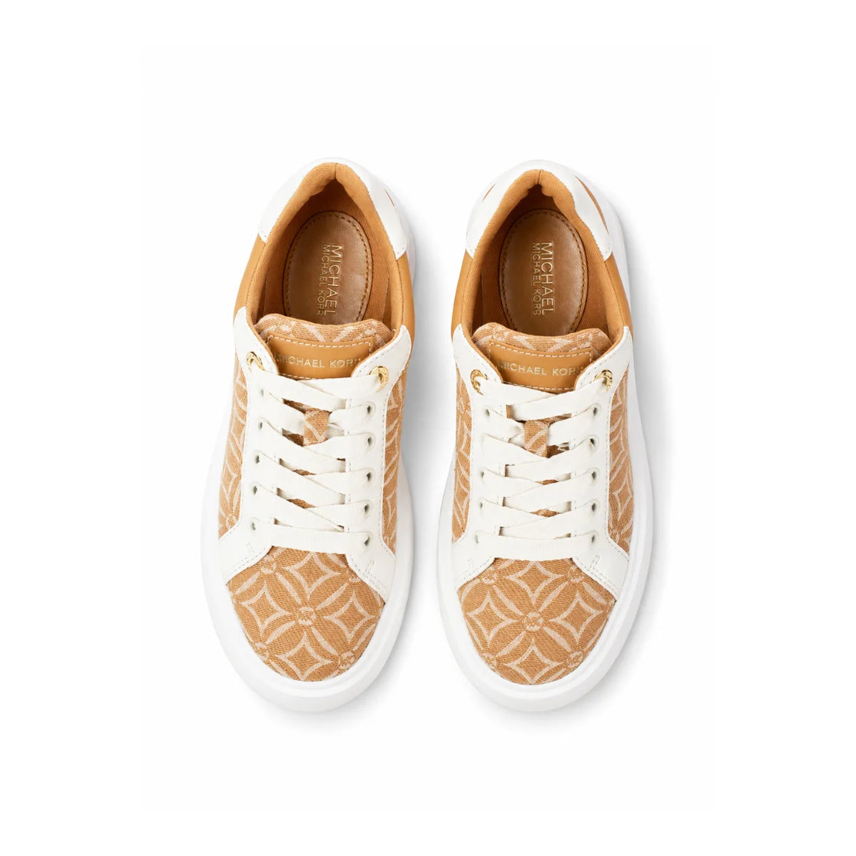 Michael Kors Romey Logo Jacquard Platform Sneaker - BEG