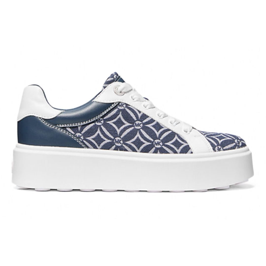 Michael Kors Romey Logo Jacquard Platform Sneaker - NVY - Navy / 38