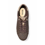 Michael Kors Romey Metallic Two-Tone Signature Logo Platform Sneaker - BRN