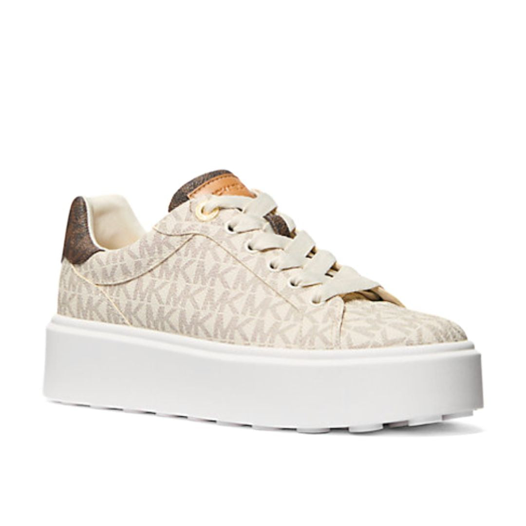 Michael Kors Romey Two-Tone Signature Logo Platform Sneaker - CRM