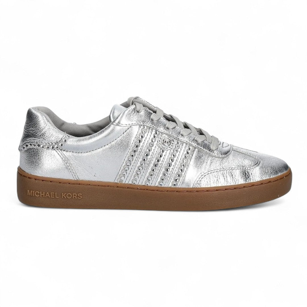 Michael Kors Scotty Lace Up Trainer - SLV - Silver / 38