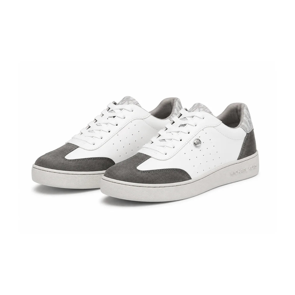Michael Kors Scotty Leather Sneaker Women - WHTGRY - White-Gary / 36.5