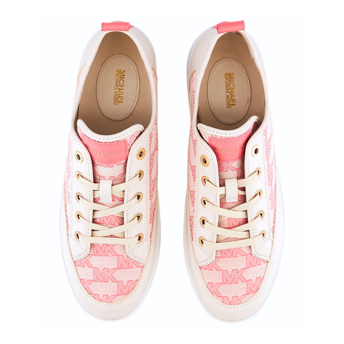 Michael Kors Shea Lace Up Casual Women - BEGPNK - Beige-Pink / 36