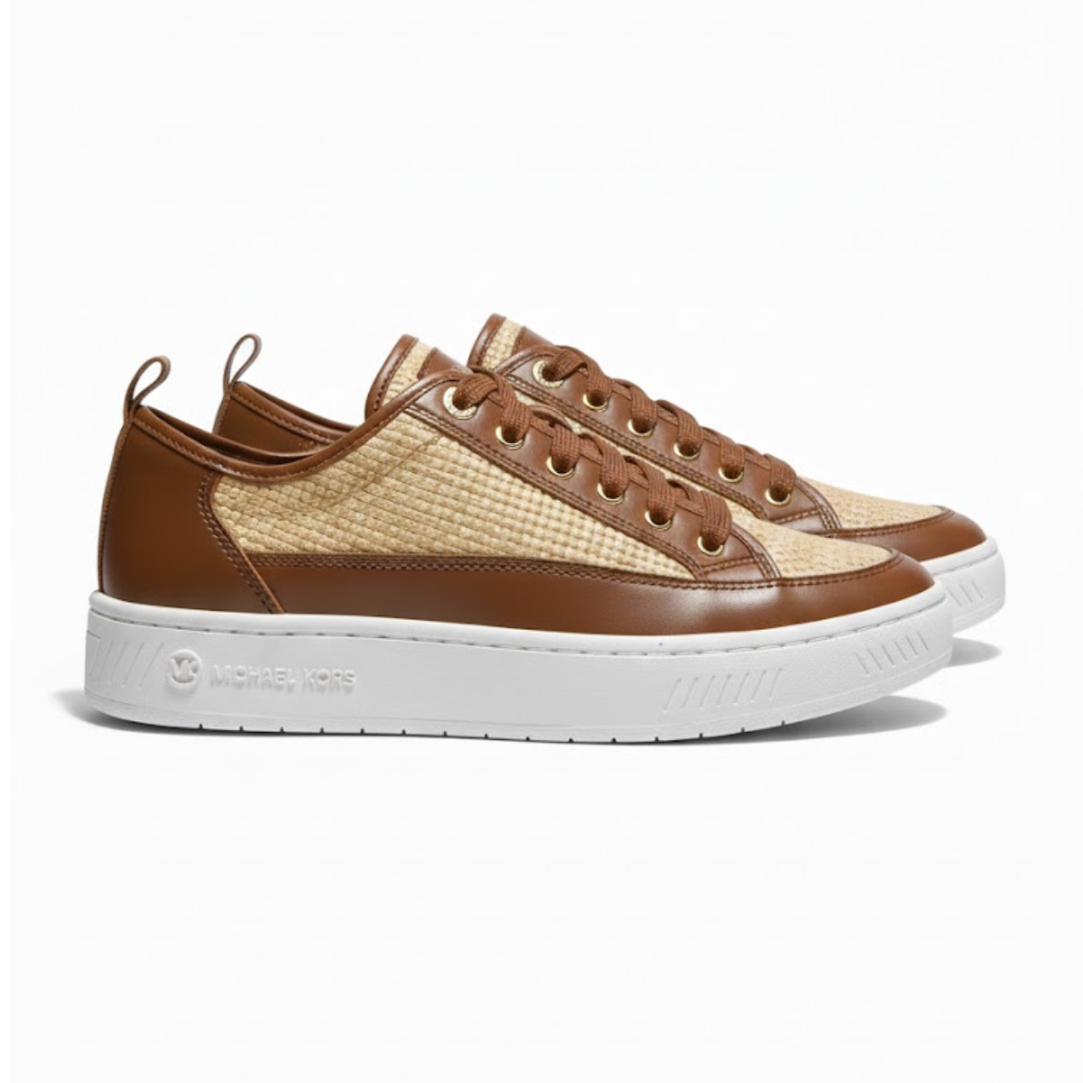 Michael Kors Shea Lace Up Sneaker Woman - TANBEG - Tan-Beige / 39