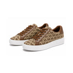 Michael Kors Theo Jacquard Y Cuero Sneaker Woman - TAN - Tan / 36.5