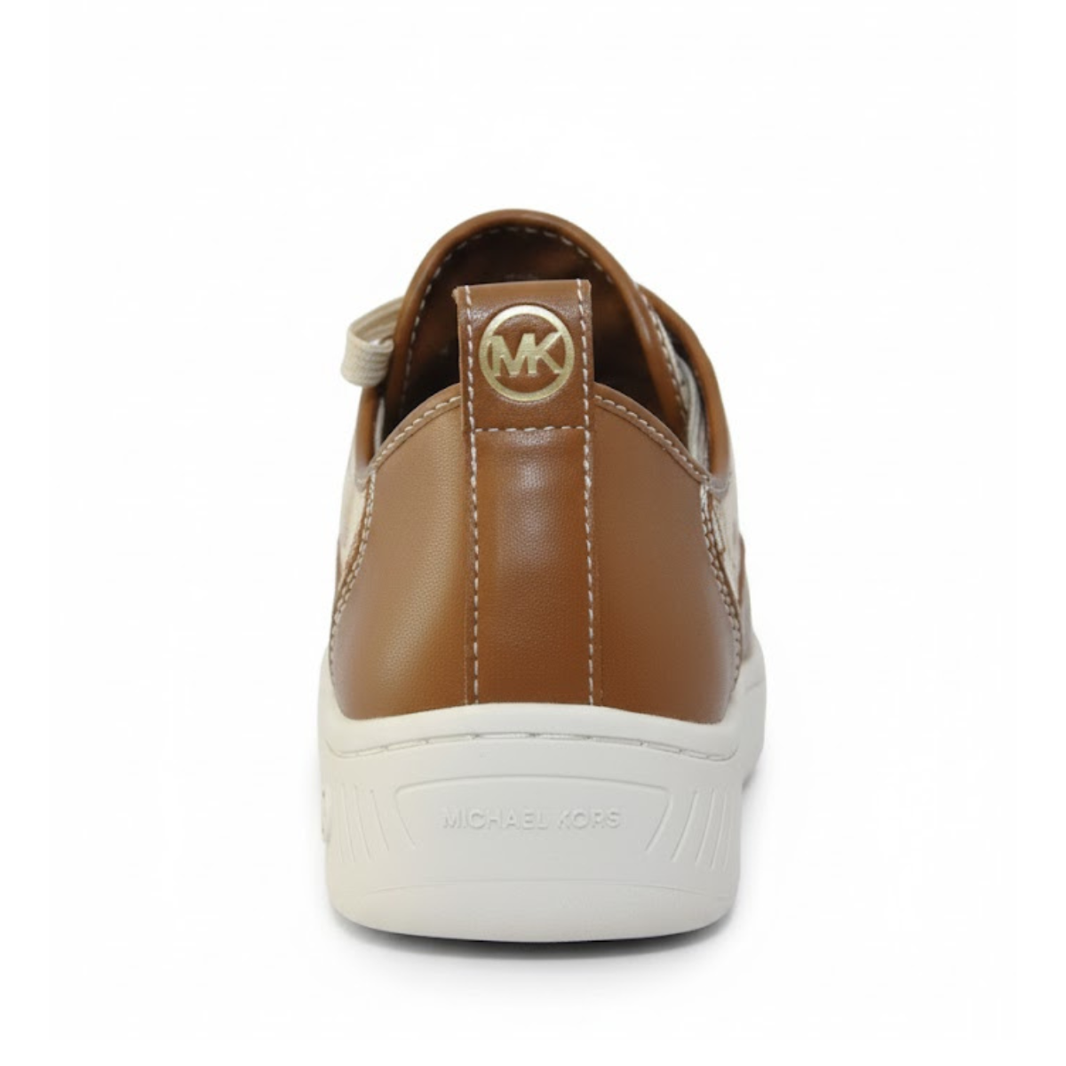 Michael Kors Theo Jacquard Y Cuero Sneaker Woman - TANBEG - Tan-Beige / 39
