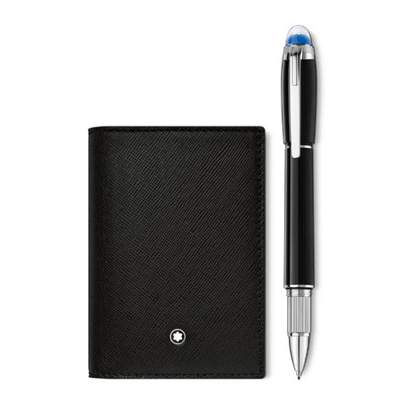 MONTBLANC Gift Set with StarWalker Fineliner and Montblanc Sartorial Business Card Holder - Black