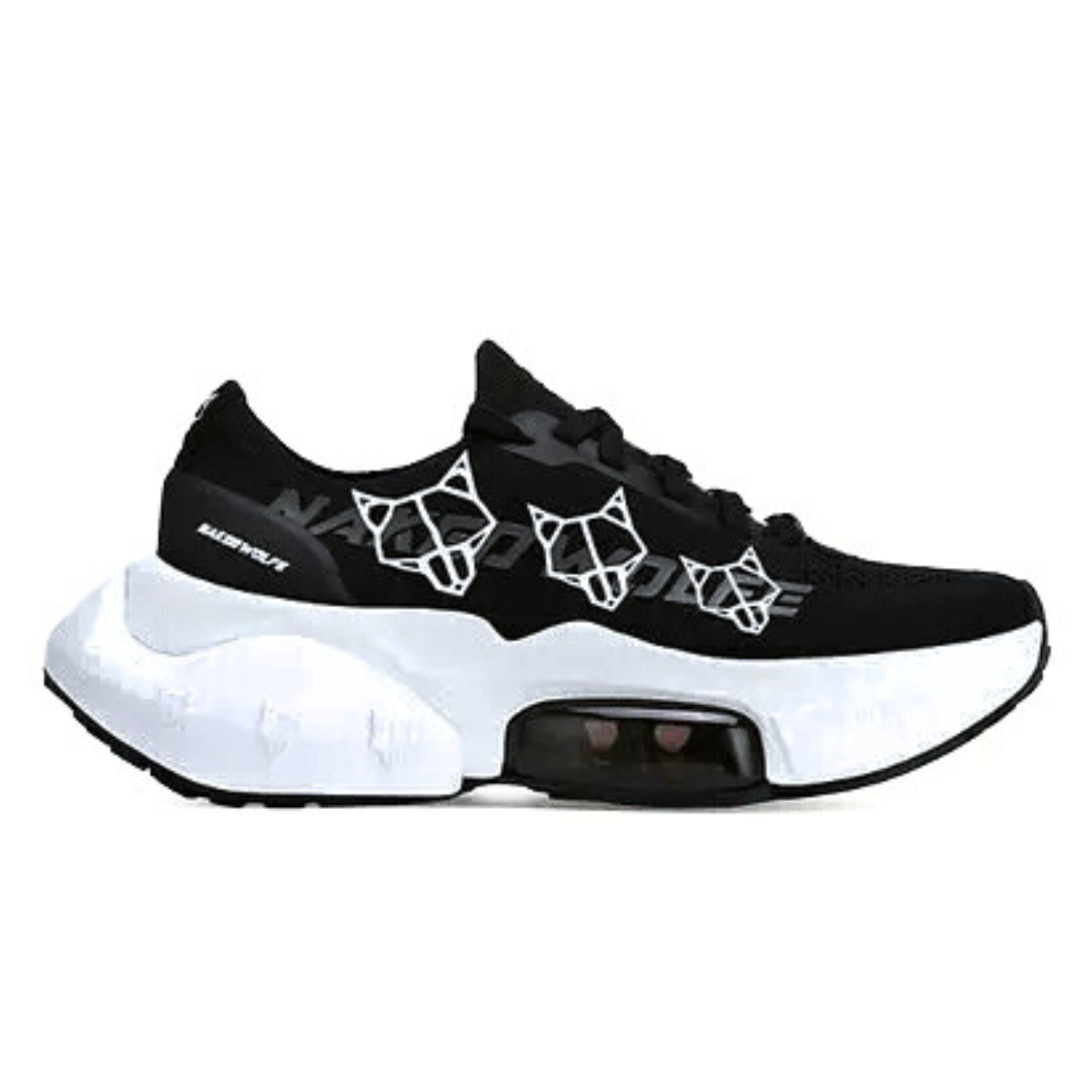 NAKED WOLFE sprint wolfe-print low-top woven trainers-BLK - Black / 40
