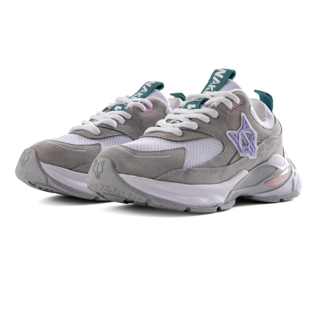 NAKED WOLFE SUPER Sneakers Women-GREWHT - White-Grey / 38