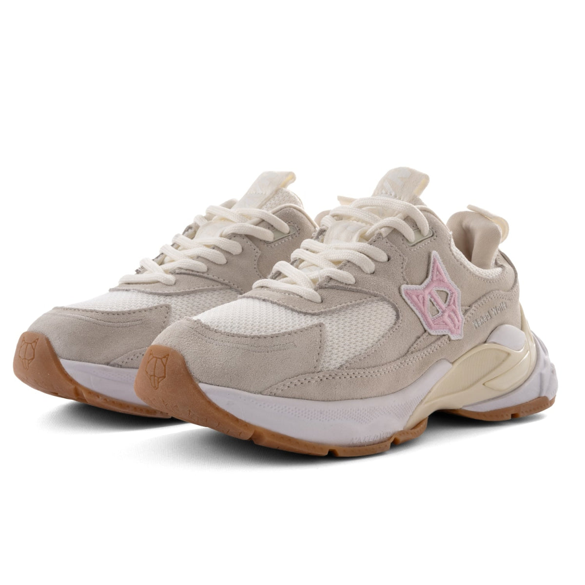 NAKED WOLFE SUPER Sneakers Women-WHTGRE - White-Grey / 38