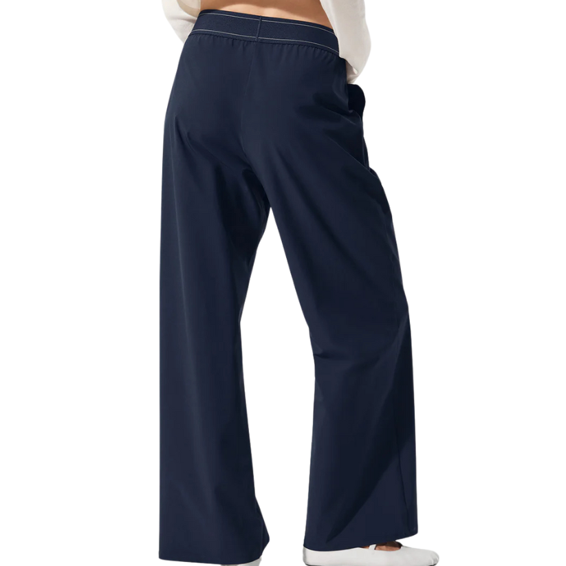 New AL Yoga Suit Up Trouser Quick-Dry Loose-Fit Wide-Leg Pants-NVY-BLK-GRY