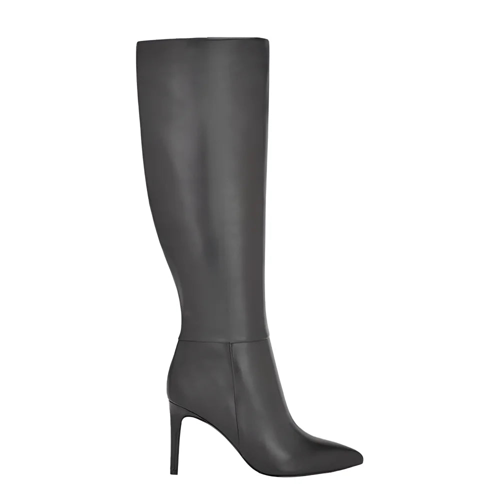 Nine West Fredy Over the Knee Boots Women Blk Shoes JLOOD.COM