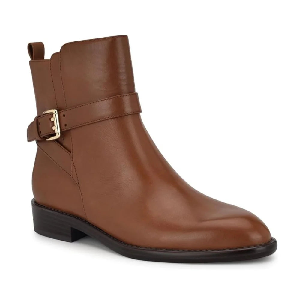 Nine West Hoken Ankle Booties Tan JLOOD.COM