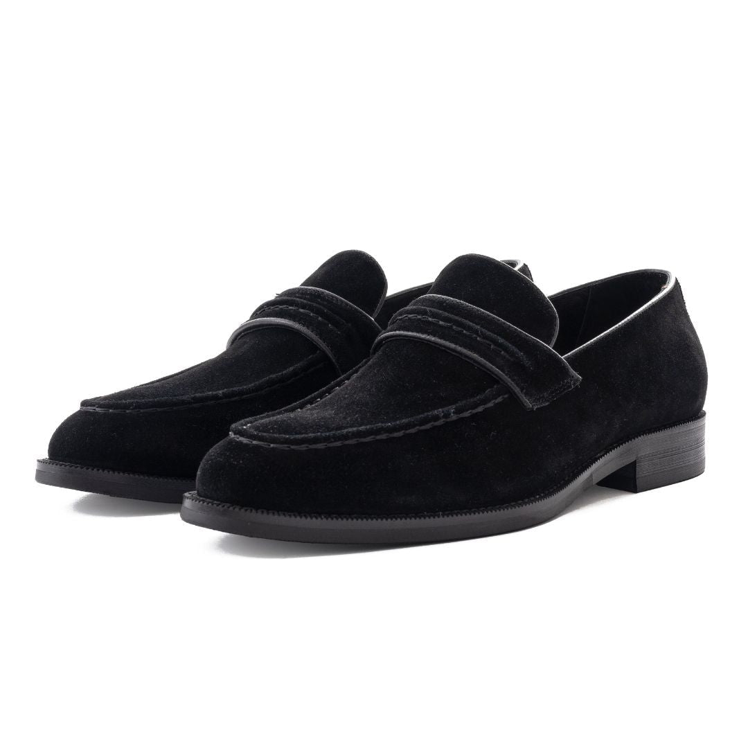 OURTHREE Andrew Suede Leather Loafers Men - BLK