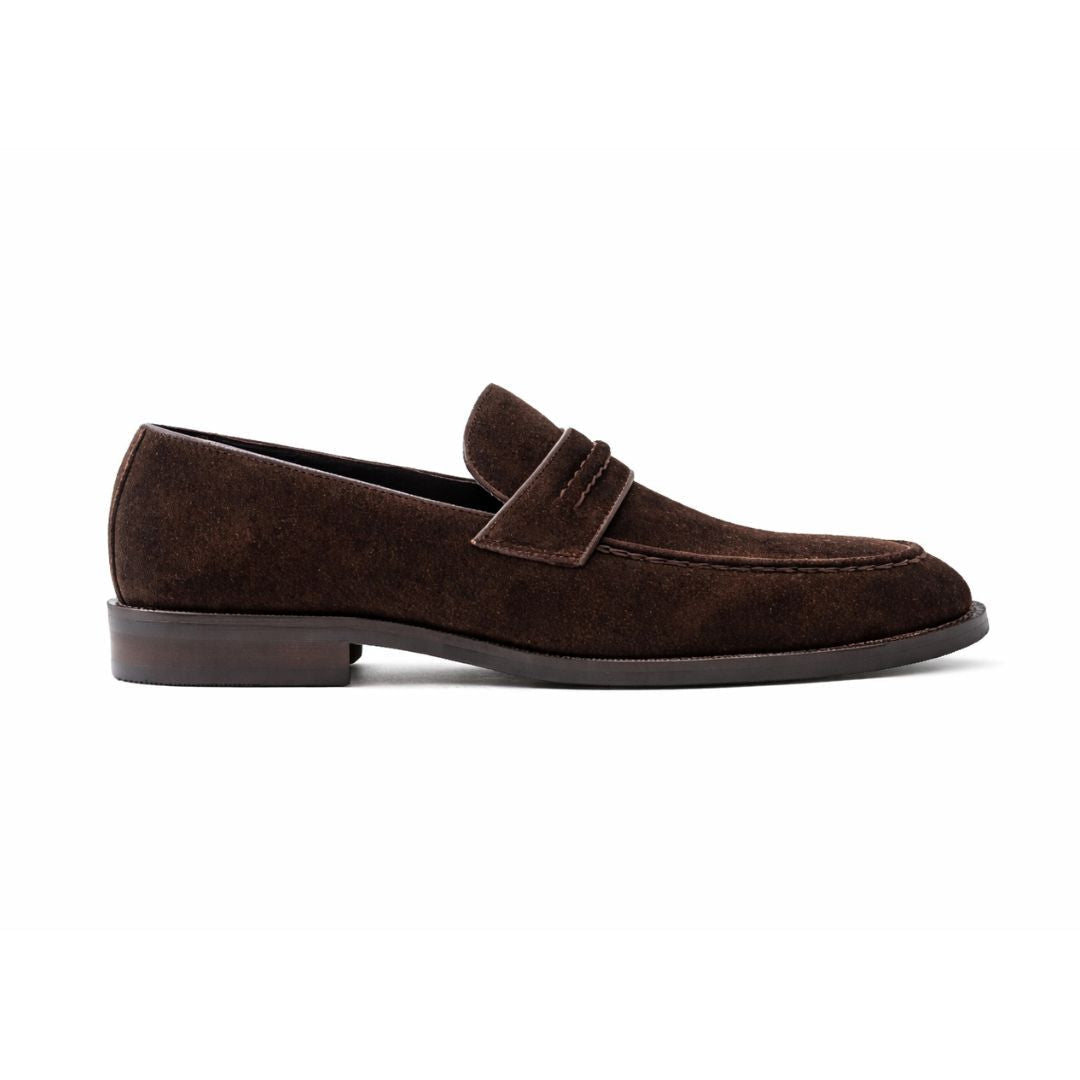 OURTHREE Andrew Suede Leather Loafers Men - BRN