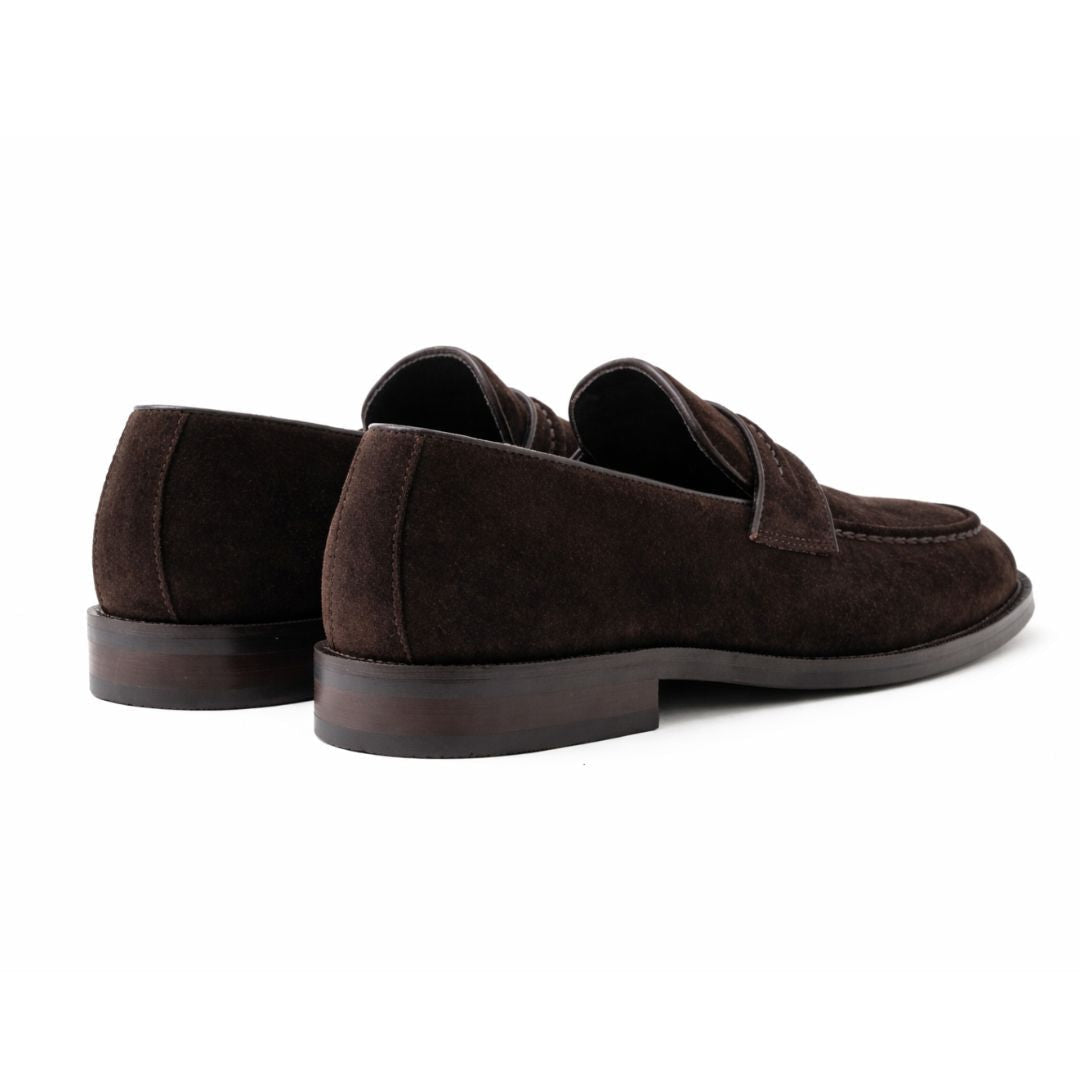 OURTHREE Andrew Suede Leather Loafers Men - BRN
