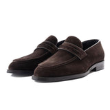 OURTHREE Andrew Suede Leather Loafers Men - BRN