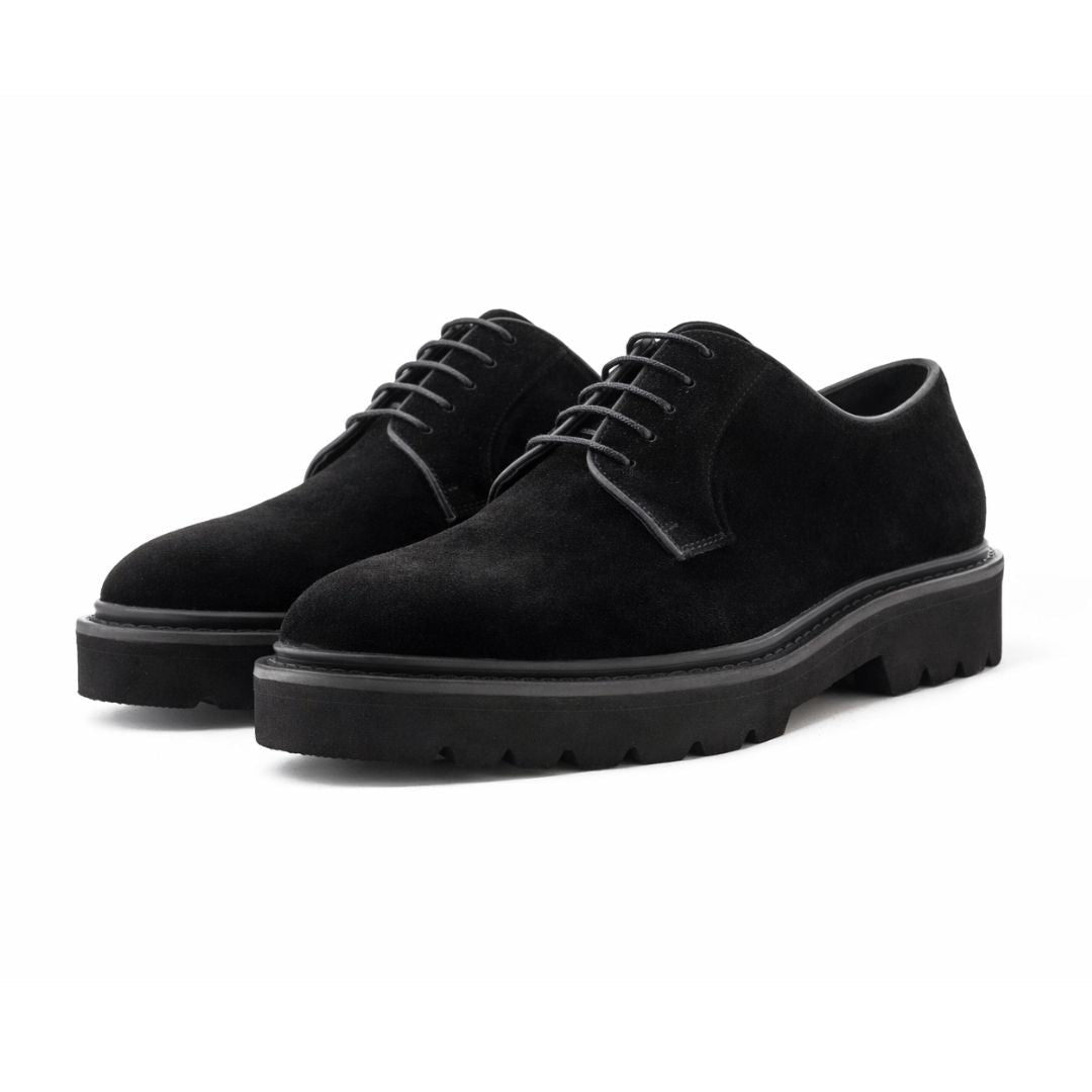 OURTHREE Frady Suede Leather Oxfords Men - BLK - Black / 40