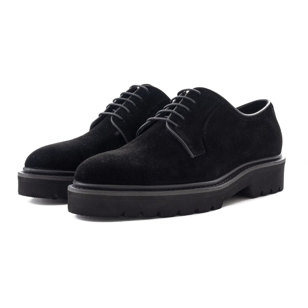 OURTHREE Frady Suede Leather Oxfords Men - BLK