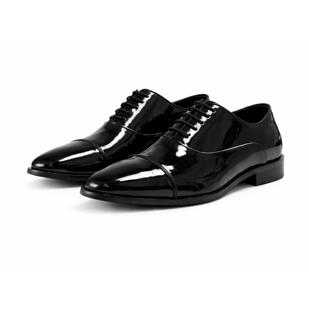 OURTHREE John Patent Leather Oxfords Men - BLK - Black / 40