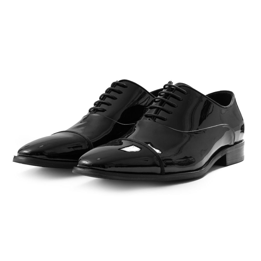 OURTHREE John Patent Leather Oxfords Men - BLK