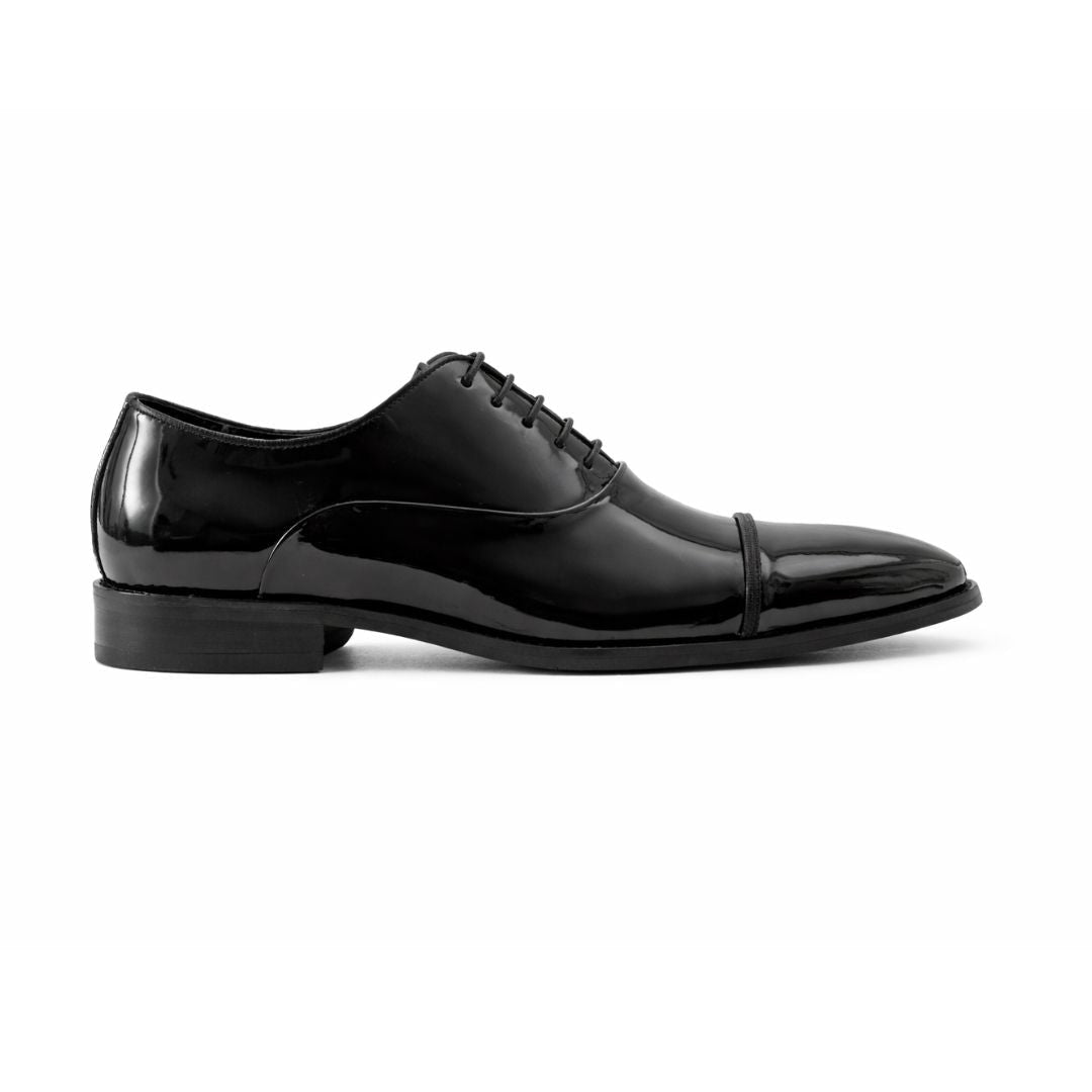 OURTHREE John Patent Leather Oxfords Men - BLK