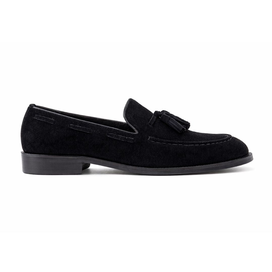 OURTHREE Lewis Suede Leather Loafers Men - BLK