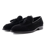 OURTHREE Lewis Suede Leather Loafers Men - BLK