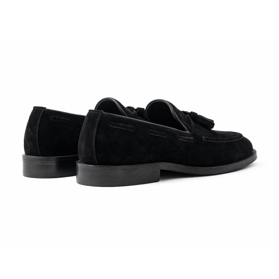 OURTHREE Lewis Suede Leather Loafers Men - BLK