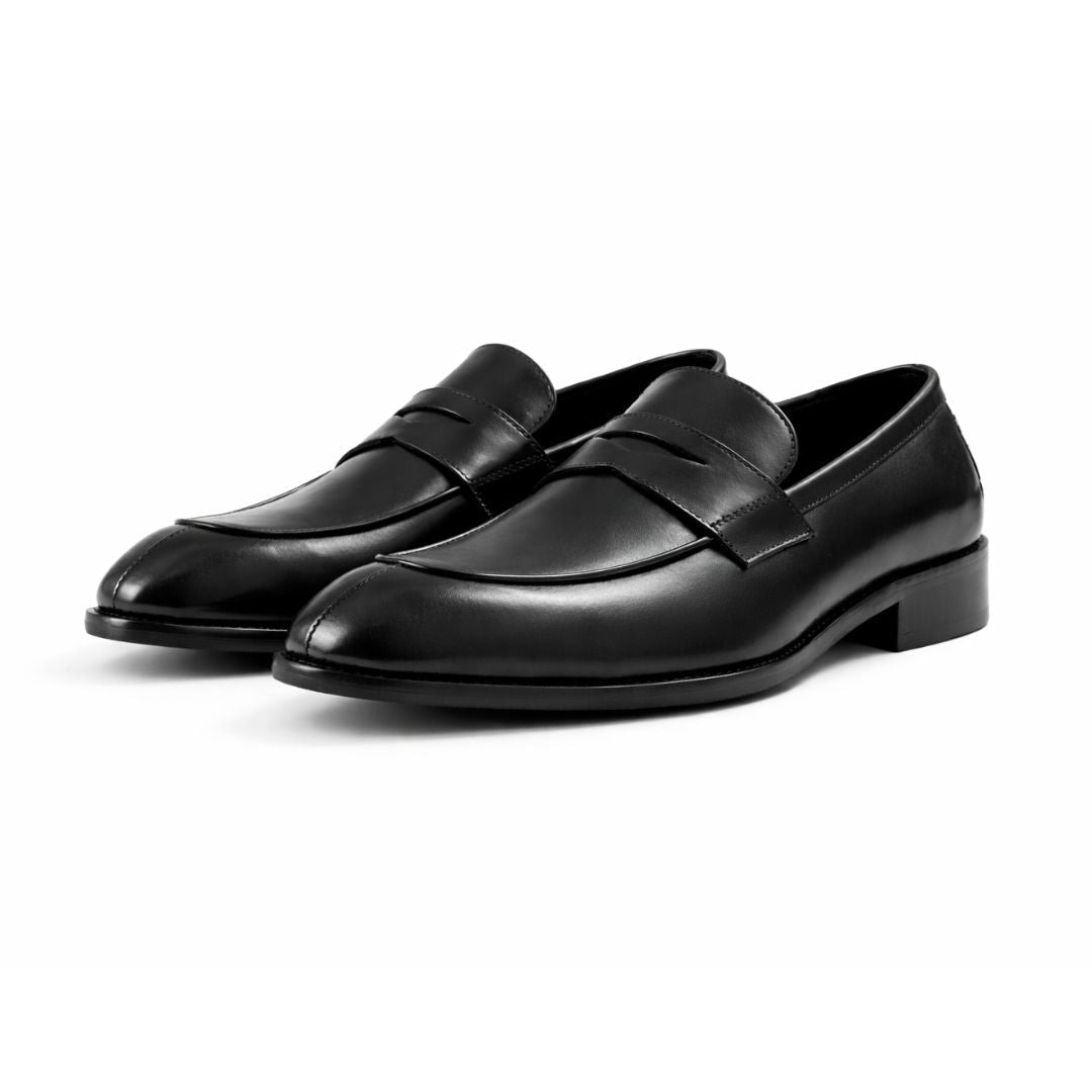 OURTHREE Roger Leather Loafers Men - BLK - Black / 40