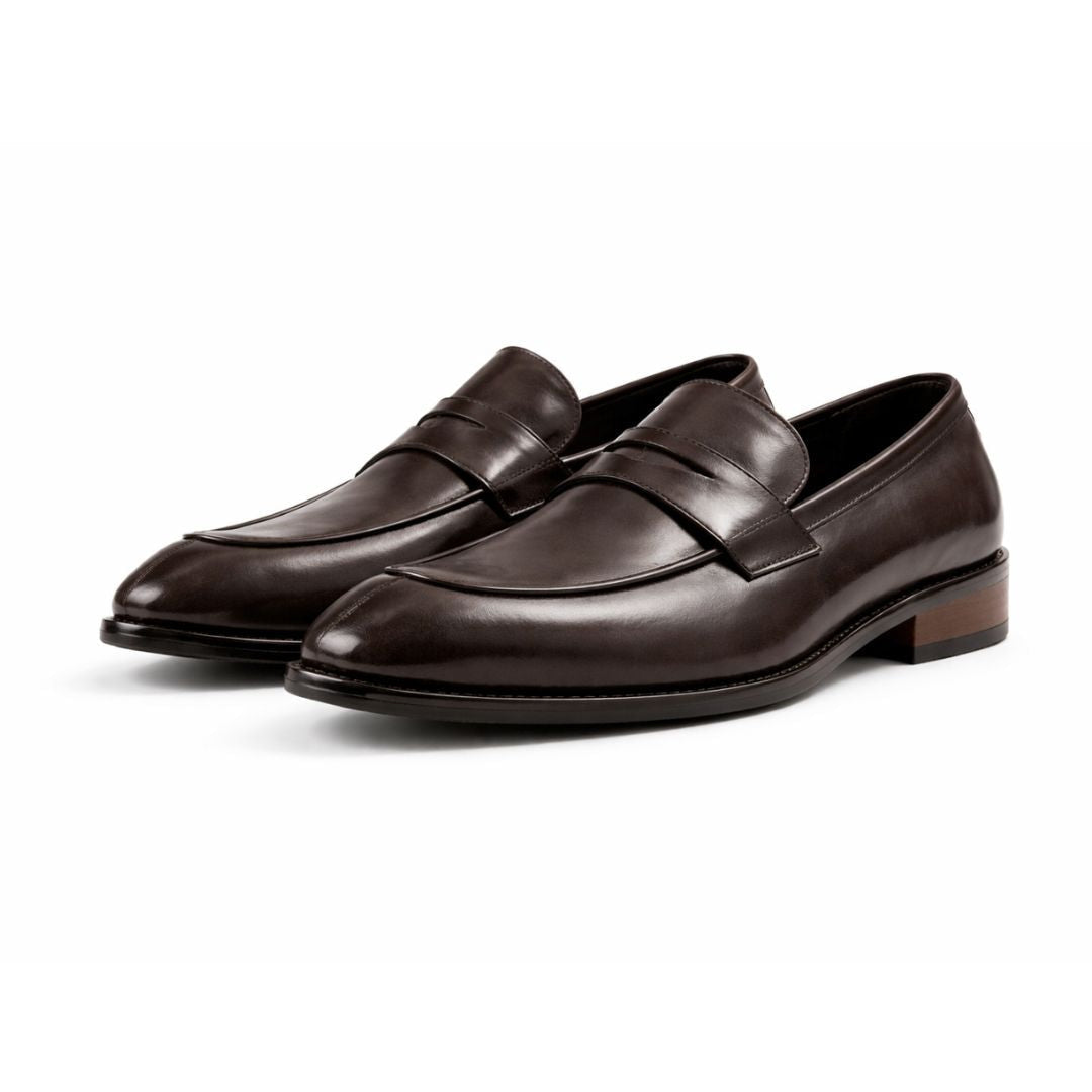 OURTHREE Roger Leather Loafers Men - BRN - Brown / 40